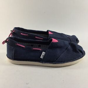 Toms Bimini womens sneakers drawstring shoes blue size 6.5